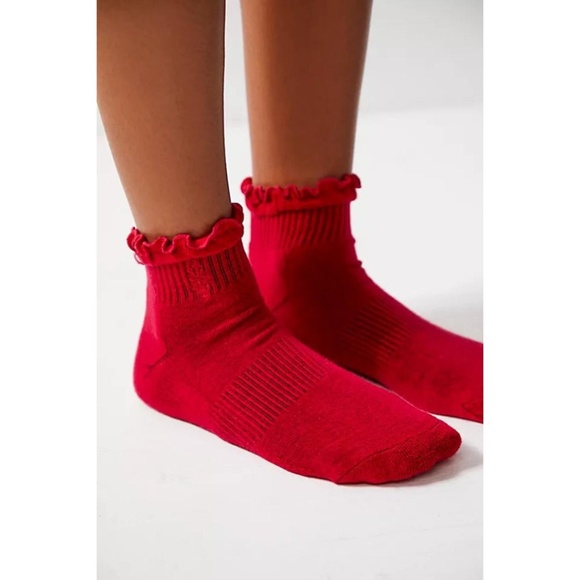 Free People Movement Ruffle Sport Socks NEW - Picture 1 of 5